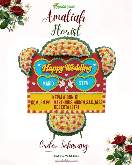 Papan Bunga Pernikahan Godong